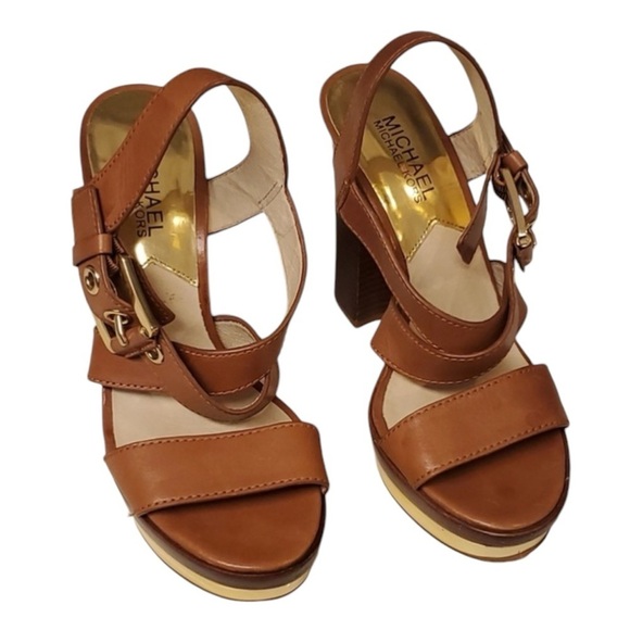 Michael Kors Tan Leather sandals size 10 - Picture 2 of 10